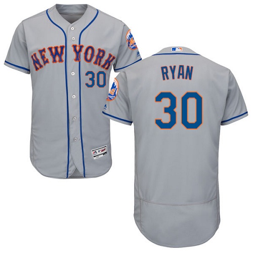 Mets #30 Nolan Ryan Grey Flexbase Authentic Collection Stitched MLB Jersey